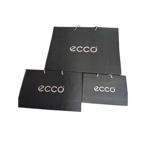 Set o 3 Ecco Shopping Bags Large Medium Small Gift Bag Shopping Tote Rope Handle